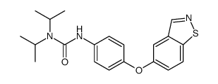 3-[4-(1,2-benzothiazol-5-yloxy)phenyl]-1,1-di(propan-2-yl)urea结构式