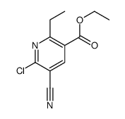 ethyl 6-chloro-5-cyano-2-ethylpyridine-3-carboxylate Structure