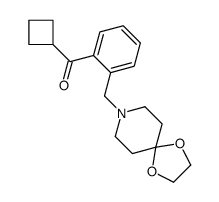 环丁基 2-[8-(1,4-二恶-8-氮杂螺-[4.5]癸基)甲基]苯基酮结构式