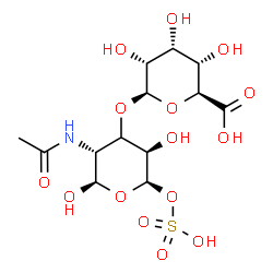 (2S,3S,4S,5R,6R)-6-[(2R,3R,4R,5R,6R)-3-acetamido-2,5-dihydroxy-6-sulfo oxy-oxan-4-yl]oxy-3,4,5-trihydroxy-oxane-2-carboxylic acid Structure