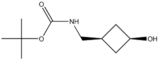 cis-3-(boc-aminomethyl)cyclobutanol structure