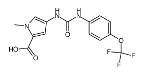 1-Methyl-4-[({[4-(trifluoromethoxy)phenyl)amino}carbonyl)amino]-1H-pyrrole-2-carboxylic acid Structure