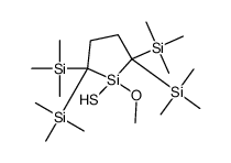 [1-methoxy-1-sulfanyl-2,5,5-tris(trimethylsilyl)silolan-2-yl]-trimethylsilane结构式