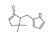 3,3-dimethyl-1-oxido-2-(1H-pyrrol-2-ylmethyl)-2,4-dihydropyrrol-1-ium结构式