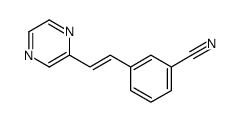 3-(2-pyrazin-2-ylethenyl)benzonitrile结构式