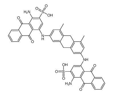 4,4'-[methylenebis[(3,5-dimethyl-4,1-phenylene)imino]]bis[1-amino-9,10-dihydro-9,10-dioxoanthracene-2-sulphonic acid] Structure