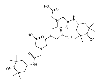 diethylenetriamine-N,N,N',N'',N''-pentaacetic acid bis(1-oxyl-2,2,6,6-tetramethylpiperidinyl-4-amide) Structure