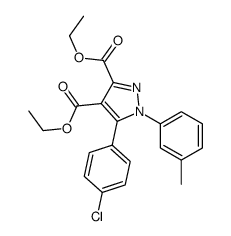 diethyl 5-(4-chlorophenyl)-1-(3-methylphenyl)pyrazole-3,4-dicarboxylate结构式