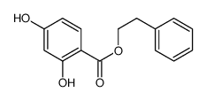 2-phenylethyl 2,4-dihydroxybenzoate结构式