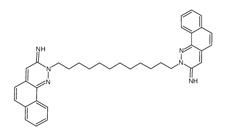 2,2-(1,12-dodecanediyl) bis-[benzo[h]cinnolin-3(2H)-imine]结构式