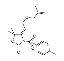 (E)-5,5-dimethyl-4-[2-(2-methylallyloxy)ethylidene]-3-(p-toluenesulfonyl)oxazolidin-2-one Structure