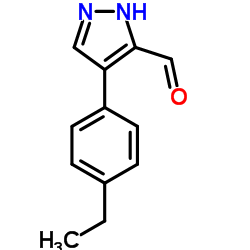 4-(4-ETHYL-PHENYL)-1H-PYRAZOLE-3-CARBALDEHYDE Structure