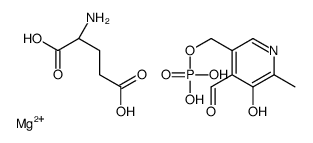 magnesium,(2S)-2-aminopentanedioic acid,(4-formyl-5-hydroxy-6-methylpyridin-3-yl)methyl dihydrogen phosphate结构式