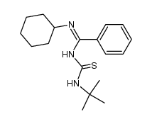 N-tert-Butyl-N'-(N-cyclohexylbenzimidoyl)thioharnstoff结构式