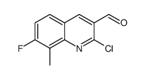 2-chloro-7-fluoro-8-methylquinoline-3-carboxaldehyde Structure