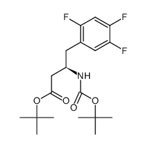 (R)-t-butyl 3-(t-butoxycarbonylamino)-4-(2,4,5-trifluorophenyl)butanoate Structure