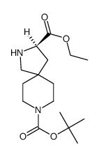 (R)-8-tert-butyl 3-ethyl 2,8-diazaspiro[4.5]decane-3,8-dicarboxylate结构式