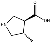 (3S,4S)-4-methylpyrrolidine-3-carboxylic acid Structure