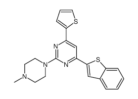 4-(1-Benzothiophen-2-yl)-2-(4-methyl-1-piperazinyl)-6-(2-thienyl) pyrimidine结构式