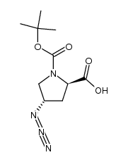 (2R,4S)-Boc-D-Pro(4-N3)-OH结构式