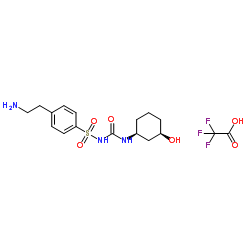 4-(2-Aminoethyl)-N-{[(1S,3R)-3-hydroxycyclohexyl]carbamoyl}benzenesulfonamide trifluoroacetate (1:1)结构式