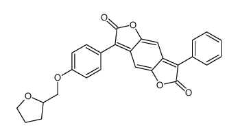 3-Phenyl-7-[4-(tetrahydrofurfuryloxy)phenyl]-1,5-dioxa-S-indacen-2,6-dione结构式