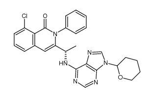 8-chloro-2-phenyl-3-(1-(9-(tetrahydro-2H-pyran-2-yl)-9H-purin-6-ylamino)ethyl)isoquinolin-1(2H)-one picture