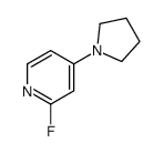 2-Fluoro-4-(pyrrolidin-1-yl)pyridine结构式