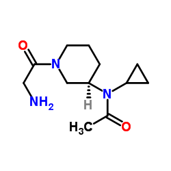 N-Cyclopropyl-N-[(3R)-1-glycyl-3-piperidinyl]acetamide Structure