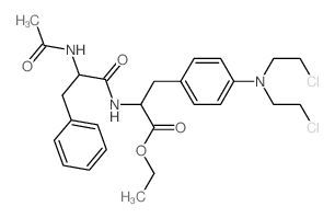 ethyl 2-[(2-acetamido-3-phenyl-propanoyl)amino]-3-[4-[bis(2-chloroethyl)amino]phenyl]propanoate结构式