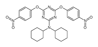 N,N-dicyclohexyl-4,6-bis(4-nitrophenoxy)-1,3,5-triazin-2-amine Structure