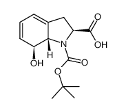 (2S,7S,7aS)-1-(tert-butoxycarbonyl)-7-hydroxy-2,3,7,7a-tetrahydro-1H-indole-2-carboxylic acid Structure