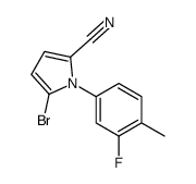 5-bromo-1-(3-fluoro-4-methylphenyl)pyrrole-2-carbonitrile结构式