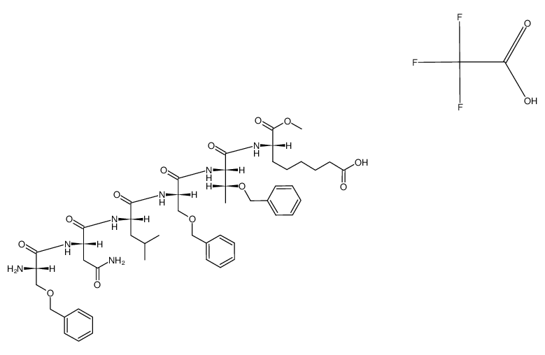 TFA*H-Ser(Bzl)-Asn-Leu-Ser(Bzl)-Thr(Bzl)-Asu(α-OMe)-OH结构式