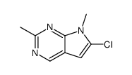 6-chloro-2,7-dimethyl-7H-pyrrolo[2,3-d]pyrimidine结构式