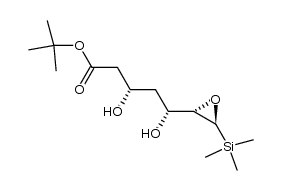 (3S,5R)-tert-butyl 3,5-dihydroxy-5-((2S,3S)-3-(trimethylsilyl)oxiran-2-yl)pentanoate Structure