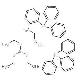 indium copper diethylthiolatetriphenylphosphine complex Structure