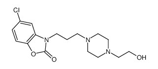 5-Chloro-3-[3-[4-(2-hydroxyethyl)piperazin-1-yl]propyl]benzoxazol-2(3H)-one结构式