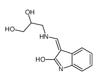 (3E)-3-[(2,3-dihydroxypropylamino)methylidene]-1H-indol-2-one Structure