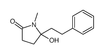 5-hydroxy-1-methyl-5-(2-phenylethyl)pyrrolidin-2-one Structure