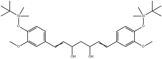Di-(O-tert-Butyl-dimethylsilyl) 3,5-Dihydroxycurcumin Structure