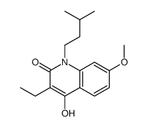 3-Ethyl-4-hydroxy-7-methoxy-1-(3-methylbutyl)-2(1H)-quinolinone Structure