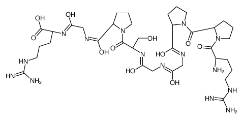 (2S)-2-[[2-[[(2S)-1-[(2S)-2-[[2-[[2-[[(2S)-1-[(2S)-1-[(2S)-2-amino-5-(diaminomethylideneamino)pentanoyl]pyrrolidine-2-carbonyl]pyrrolidine-2-carbonyl]amino]acetyl]amino]acetyl]amino]-3-hydroxypropanoyl]pyrrolidine-2-carbonyl]amino]acetyl]amino]-5-(diamino Structure