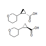 rel-(1R,2S)-2-(Tetrahydro-2H-pyran-3-yl)cyclopropanecarboxylic Acid Structure