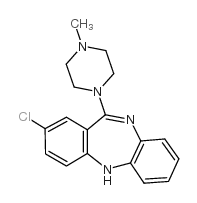 2-chloro-11-(4-methyl-1-piperazinyl)-5H-dibenzo(b,e)(1,4)diazepine结构式