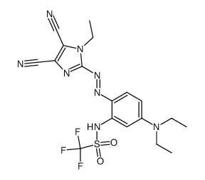 4,5-dicyano-1-ethyl-2-(4-N,N-diethylamino-2-trifluoromethanesulfonamidophenylazo)imidazole结构式