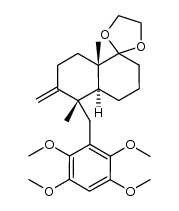 (1R,4aS)-trans-decahydro-1-α-[(2,3,5,6-tetramethoxyphenyl)methyl]-1β,4aβ-dimethyl-2-methylene-5-(2-methyl-1,3-dioxolan-2-yl)-naphthalene结构式