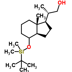 (2S)-2-((1R,3aR,7aR)-4-((tert-butyldimethylsilyl)oxy)-7a-Methyloctahydro-1H-inden-1-yl)propan-1-ol结构式