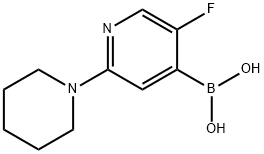 5-Fluoro-2-(piperidino)pyridine-4-boronic acid structure