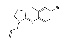 N-(4-bromo-2-methylphenyl)-1-prop-2-enylpyrrolidin-2-imine Structure